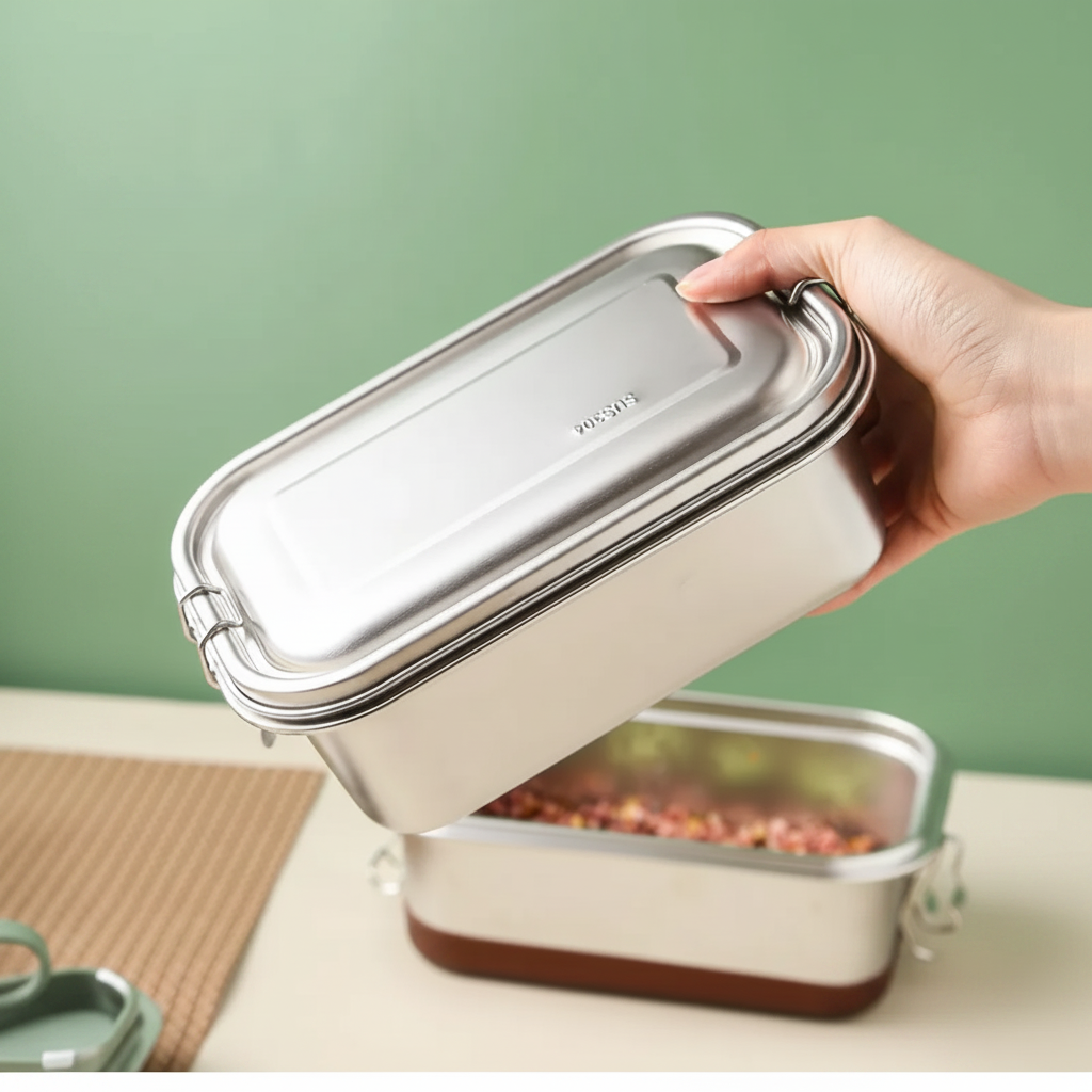 Edelstahl Lunchbox | Auslaufsicher & Doppellagig | 1,2L
