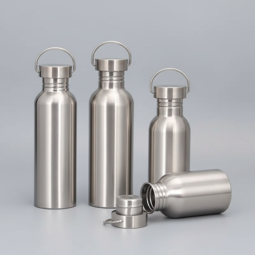 Edelstahl-Trinkflasche - Metalldeckel – 100% plastikfrei | 350–2000ml