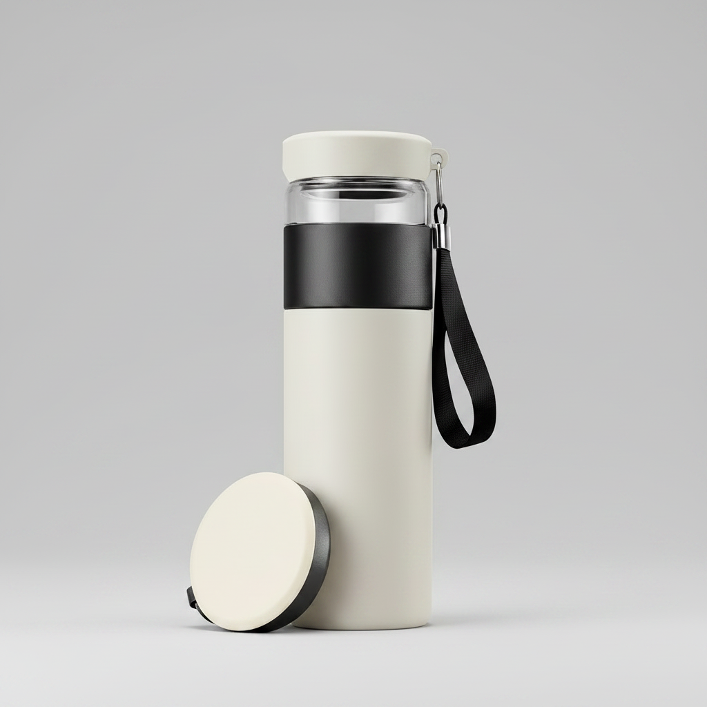 500ml Thermobecher mit Teesieb & separatem Teefach – BPA-freier Edelstahl Reisebecher für Büro & Reisen