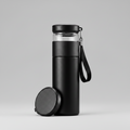 Gobelet isotherme infuseur 500 ml avec filtre à thé et compartiment à thé séparé – 100 % acier inoxydable sans BPA