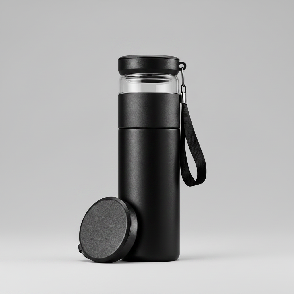 500ml Thermobecher mit Teesieb & separatem Teefach – BPA-freier Edelstahl Reisebecher für Büro & Reisen
