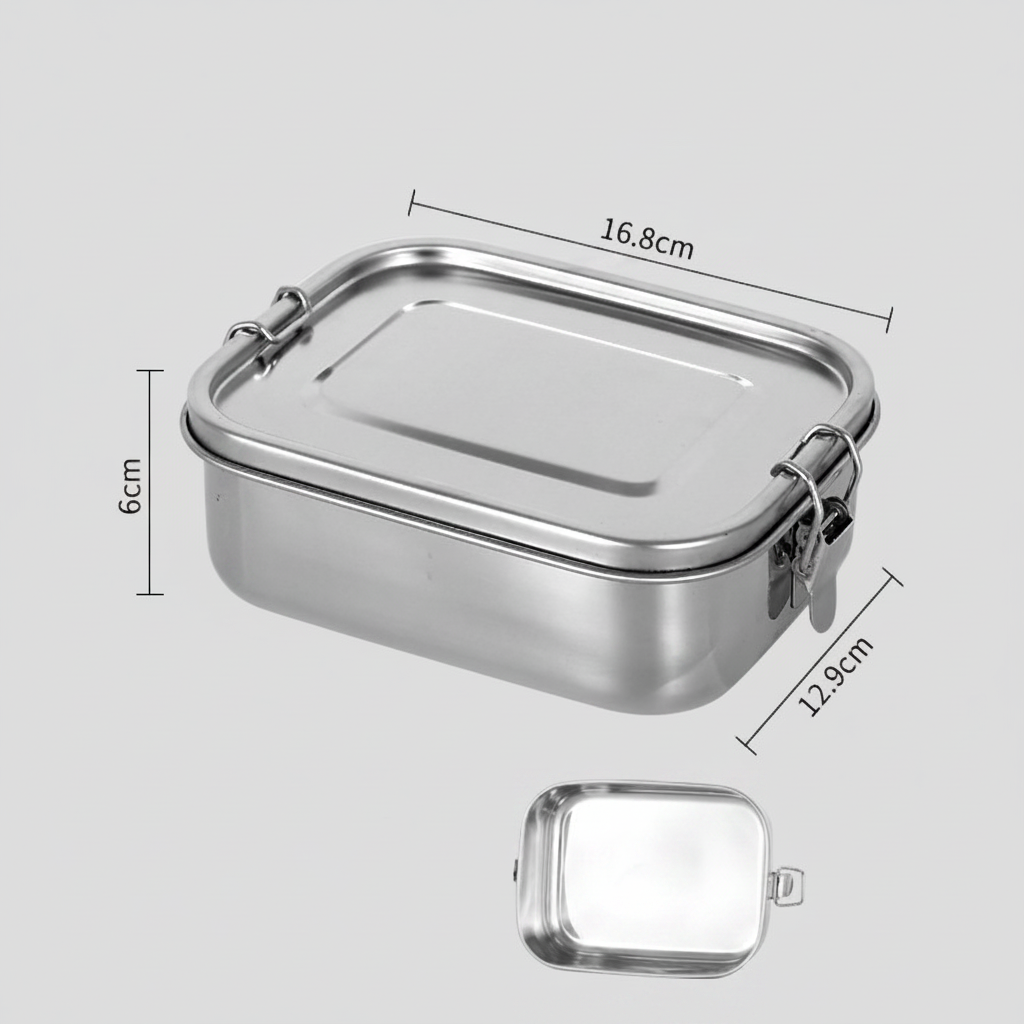 Edelstahl-Lunchbox & Vorratsdose 304 – BPA-frei, plastikfrei | 4 Größen