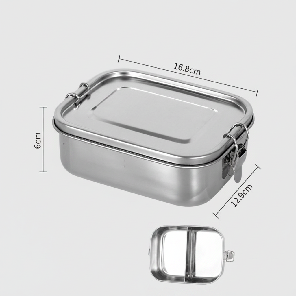 Edelstahl-Lunchbox & Vorratsdose 304 – BPA-frei, plastikfrei | 4 Größen