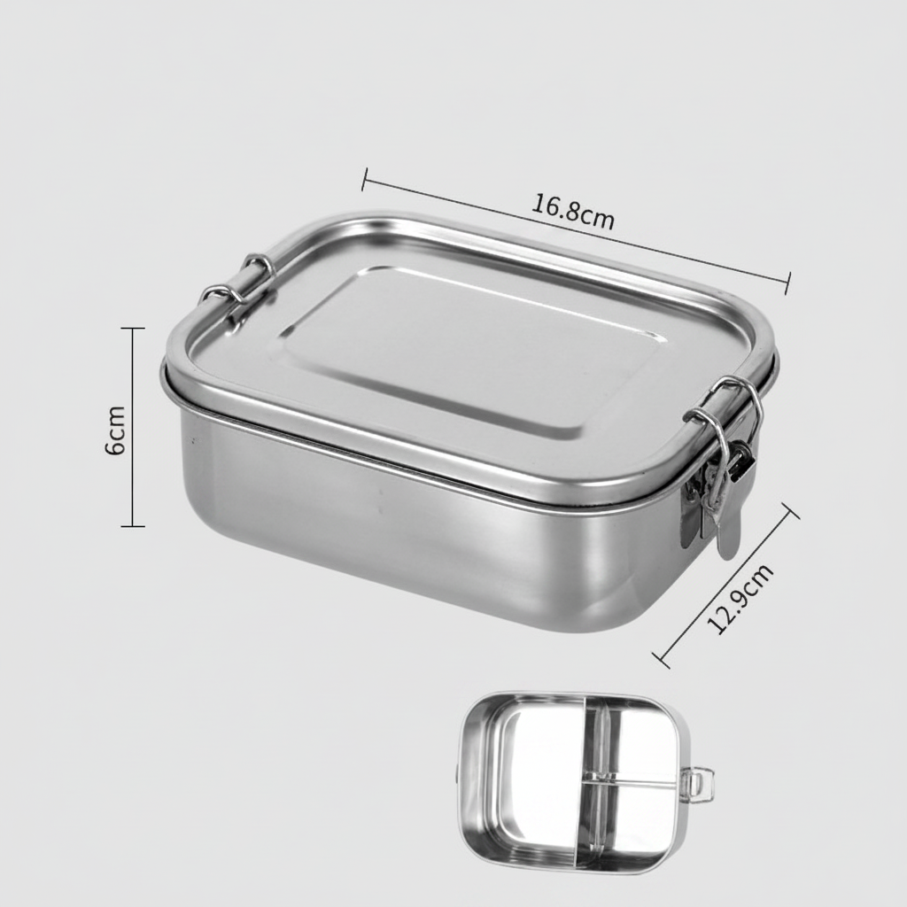 Edelstahl-Lunchbox & Vorratsdose 304 – BPA-frei, plastikfrei | 4 Größen