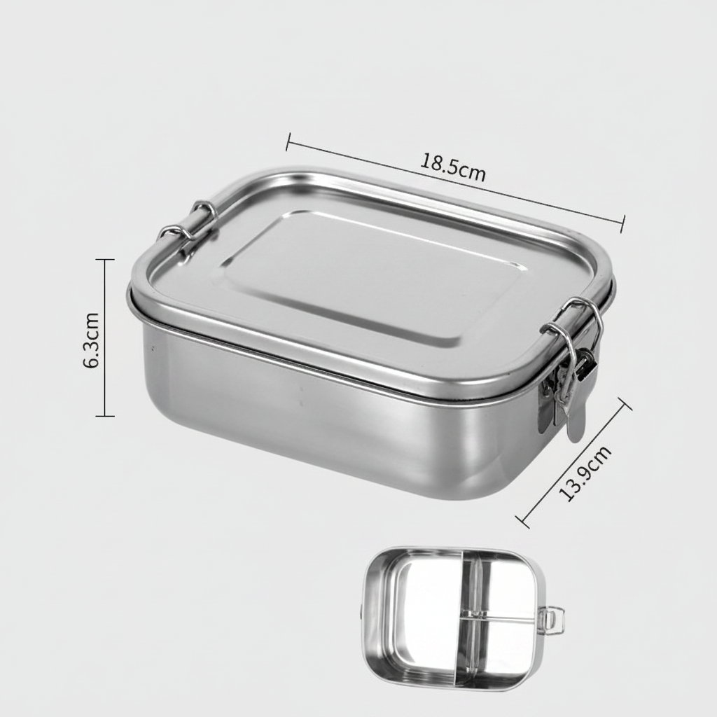 Edelstahl-Lunchbox & Vorratsdose 304 – BPA-frei, plastikfrei | 4 Größen