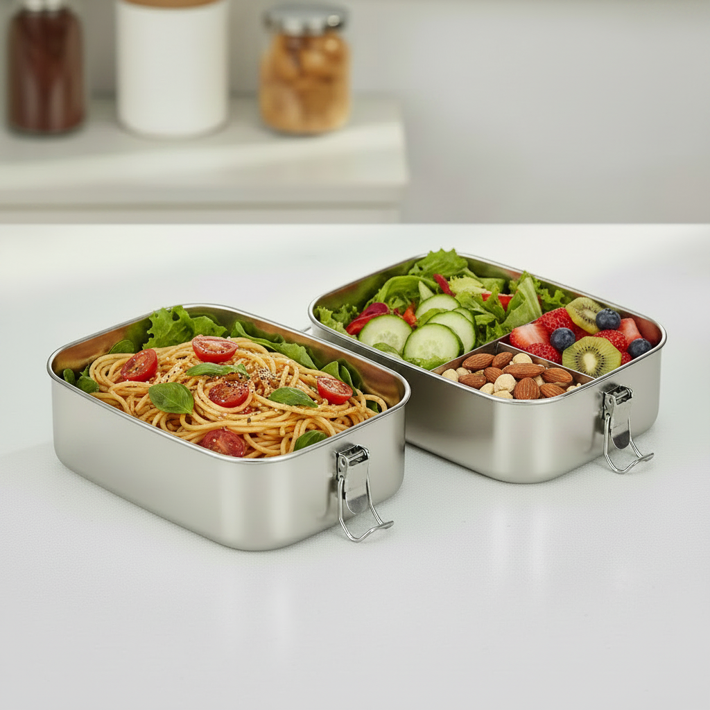 Edelstahl-Lunchbox & Aufbewahrungsbox 304 – BPA-frei, plastikfrei