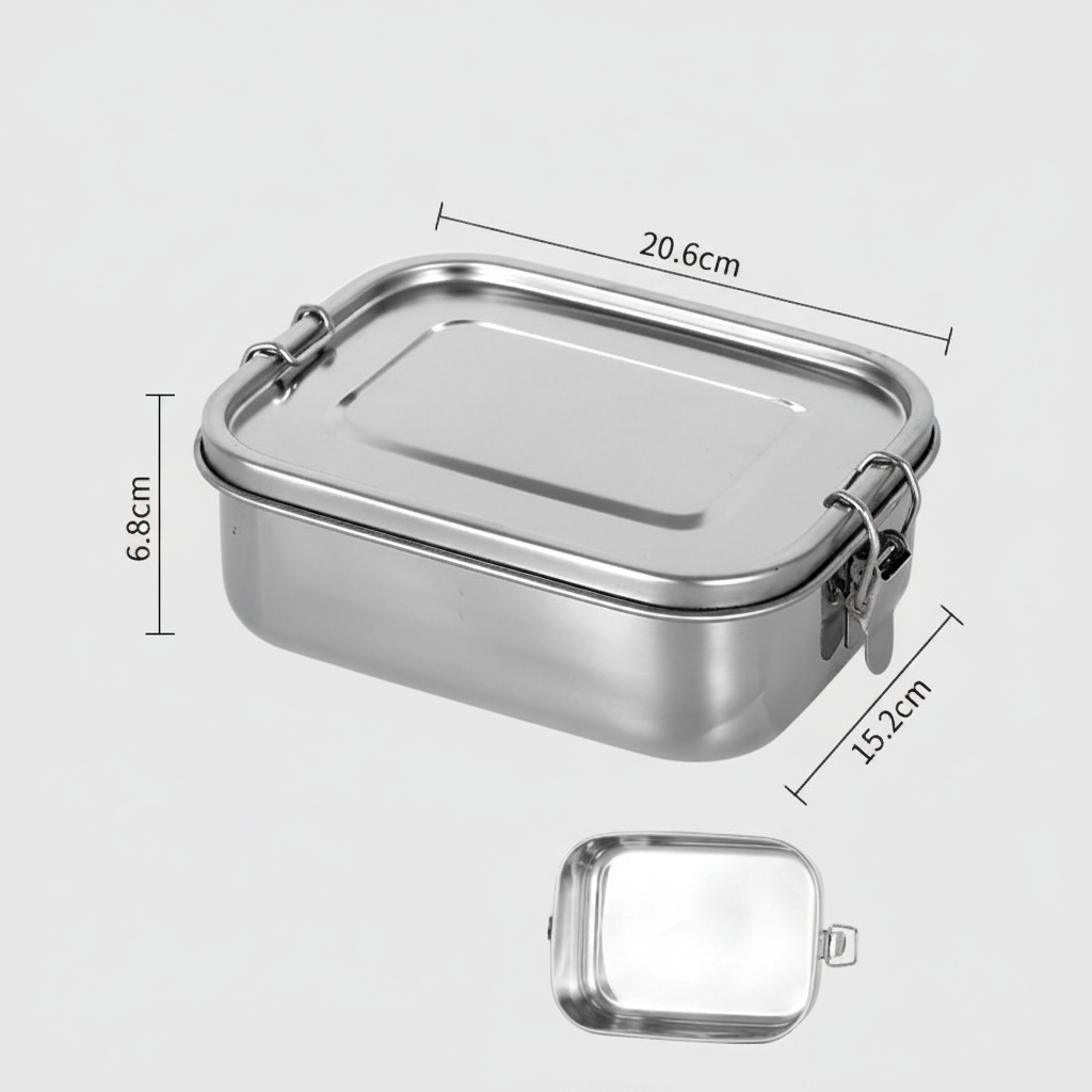 Edelstahl-Lunchbox & Vorratsdose 304 – BPA-frei, plastikfrei | 4 Größen