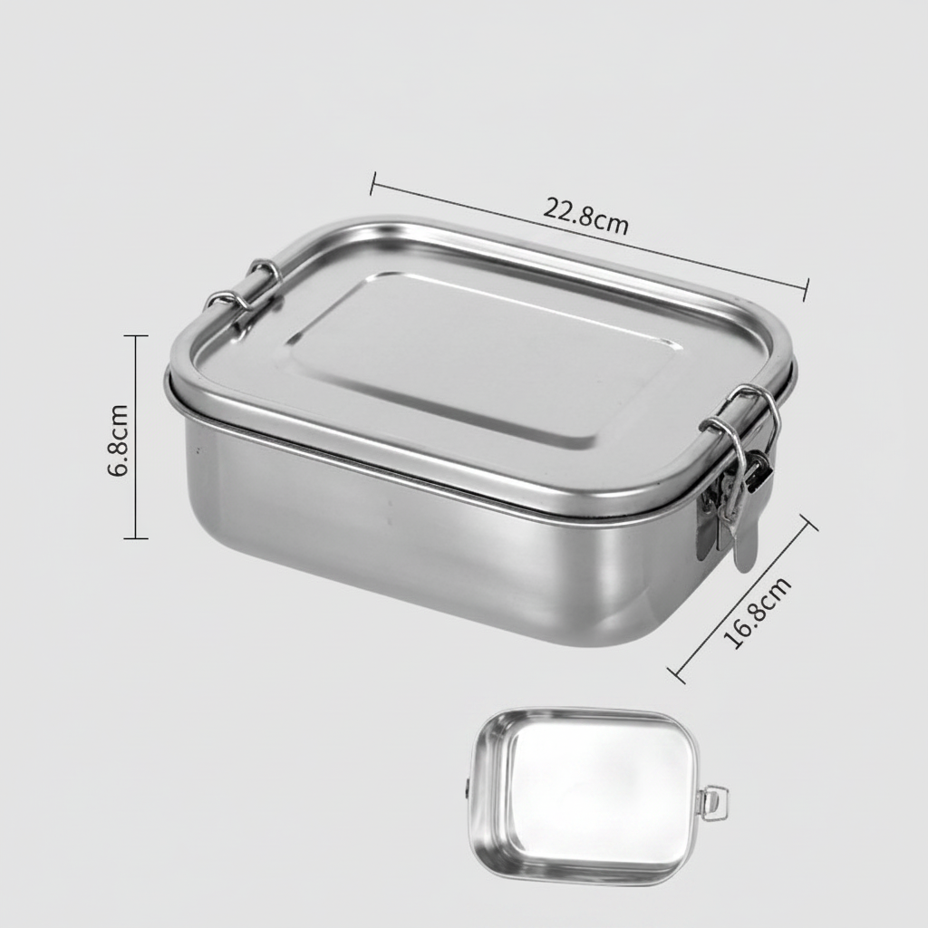 Edelstahl-Lunchbox & Vorratsdose 304 – BPA-frei, plastikfrei | 4 Größen