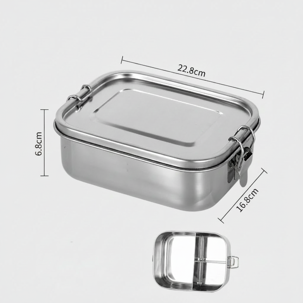 Edelstahl-Lunchbox & Vorratsdose 304 – BPA-frei, plastikfrei | 4 Größen