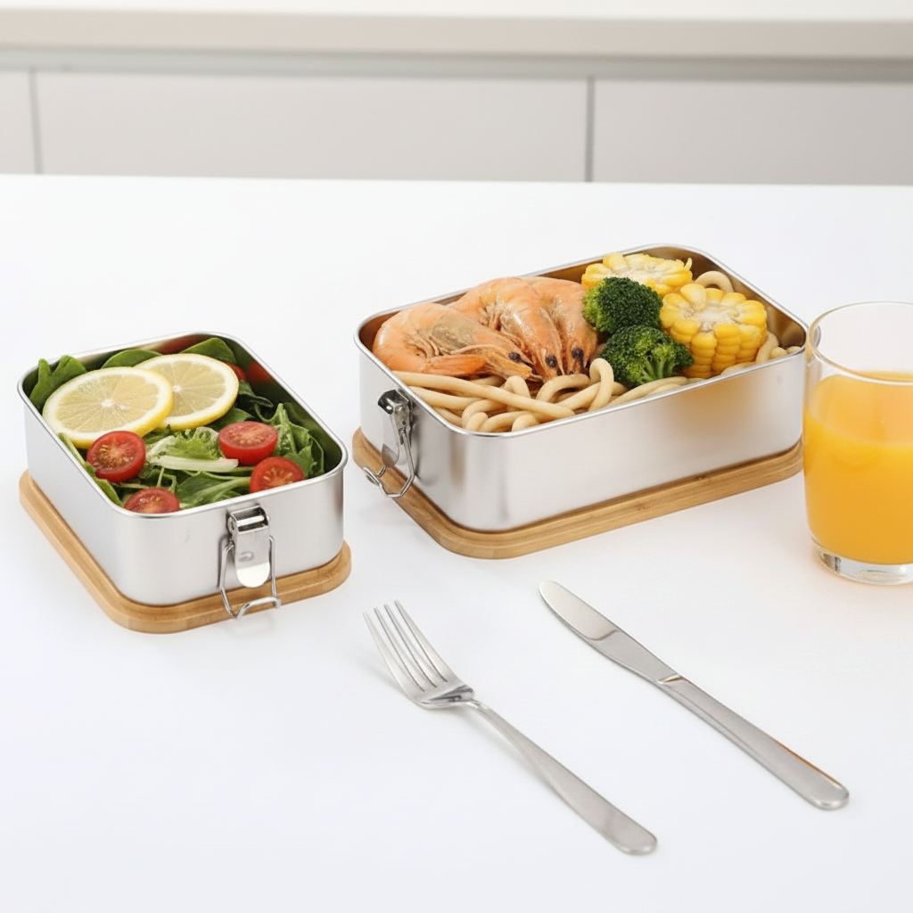 Edelstahl Brotbüchse – Japanischer Stil | 550ml bis 2400ml - ohne Microplastik