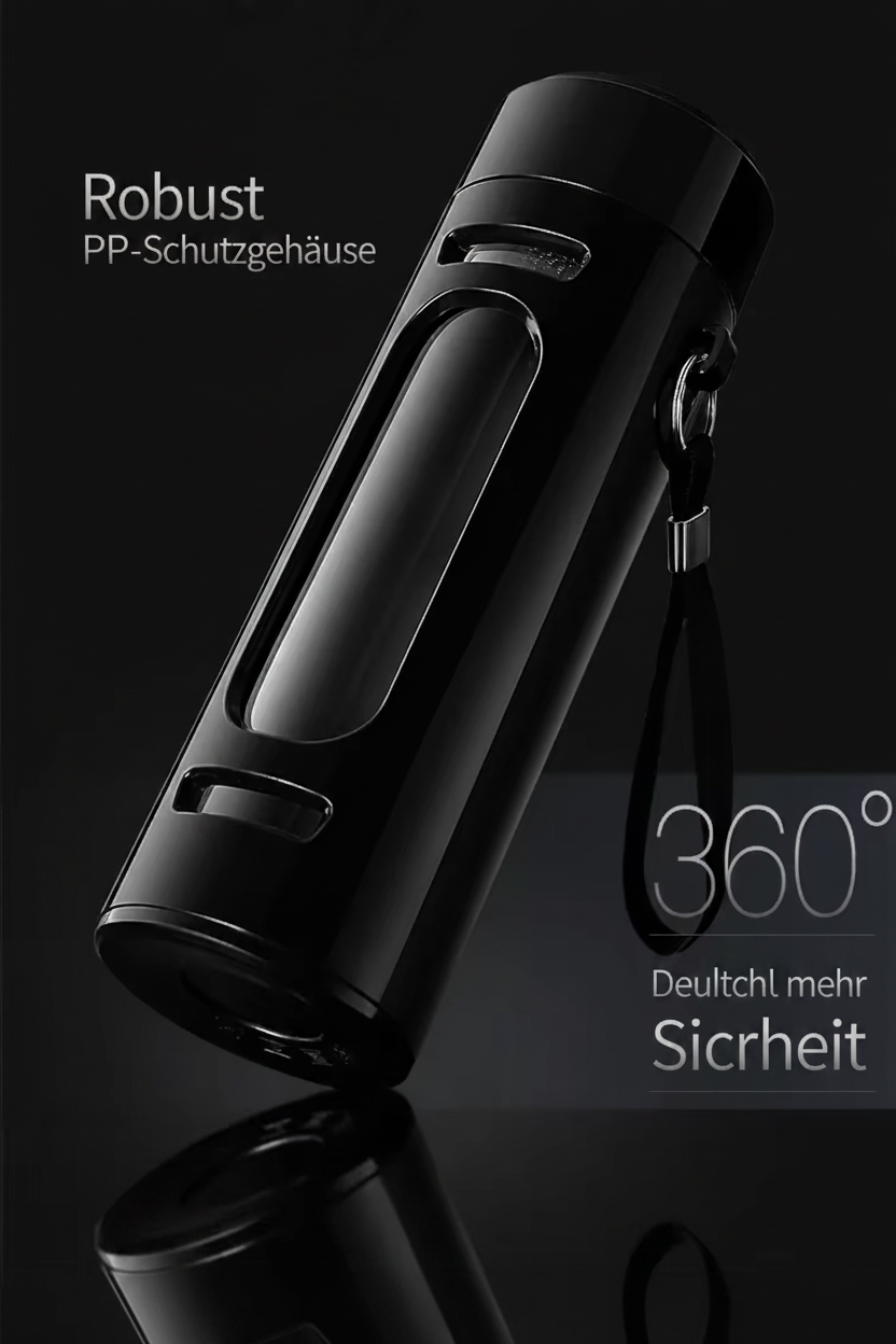 Borosilikat-Glasflasche mit Teesieb & Staufach – 400/600/800/1000ml | BPA-frei | Kostenloser Versand