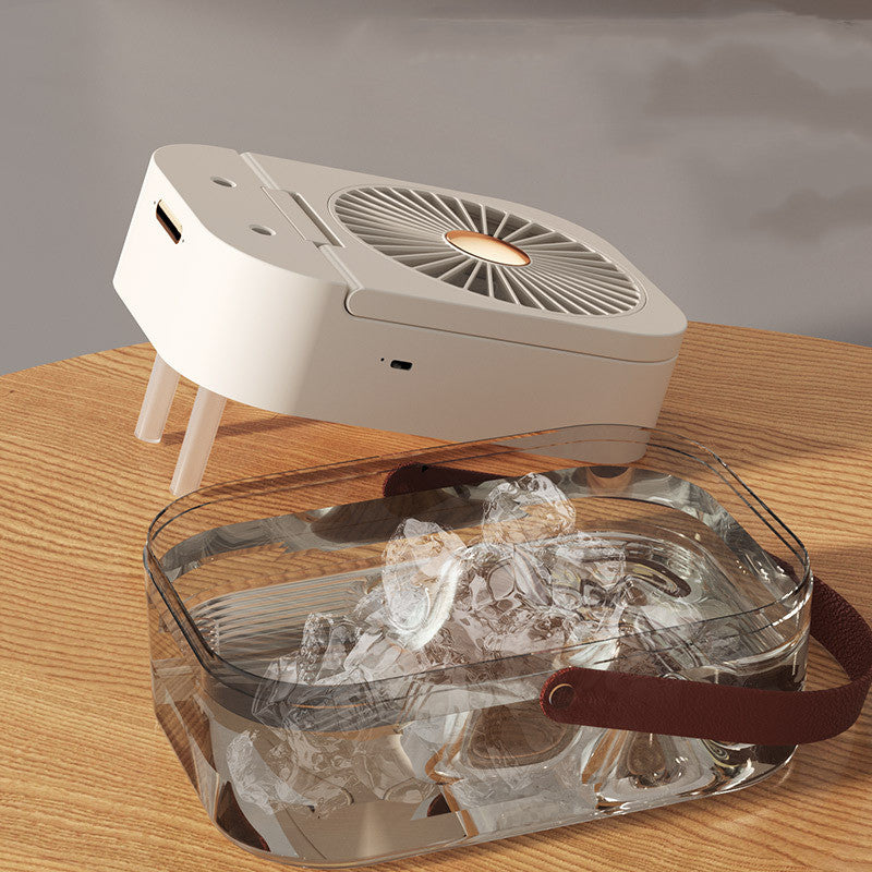 Tragbare Klimaanlage USB – Sprühventilator mit Eis & Aroma für Büro, Schlafzimmer & Zuhause