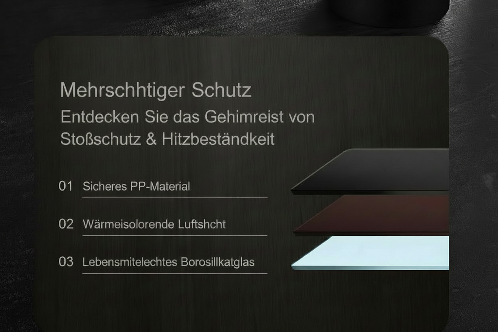 Borosilikat-Glasflasche mit Teesieb & Staufach – 400/600/800/1000ml | BPA-frei | Kostenloser Versand