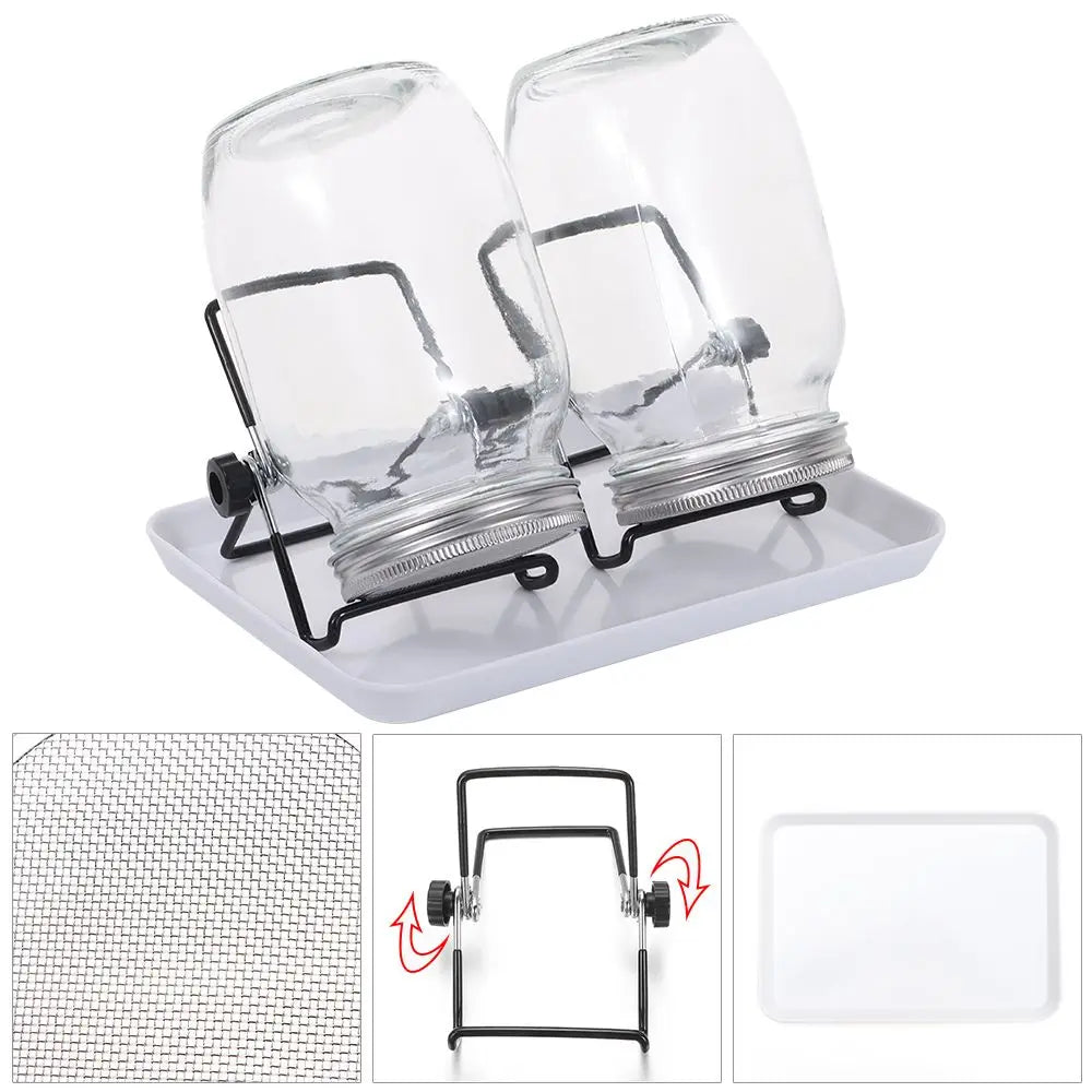 Sprossengläser mit Siebdeckel, Keimset, Wide Mouth Mason Jar Set für die Innenanzuch
