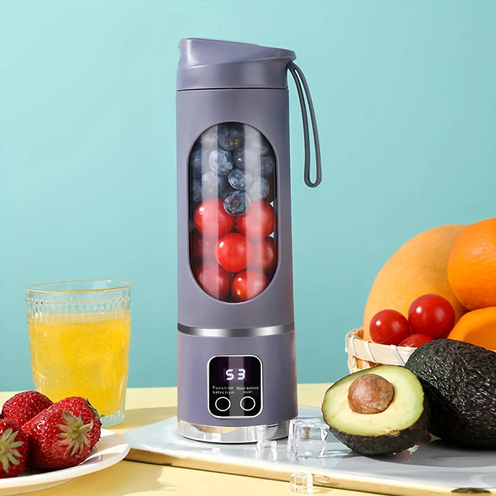 Elektrischer Mini-Entsafter 450ml | 3 Stufen | 10 Klingen | USB-C | Smoothie & Eis | BPA-frei