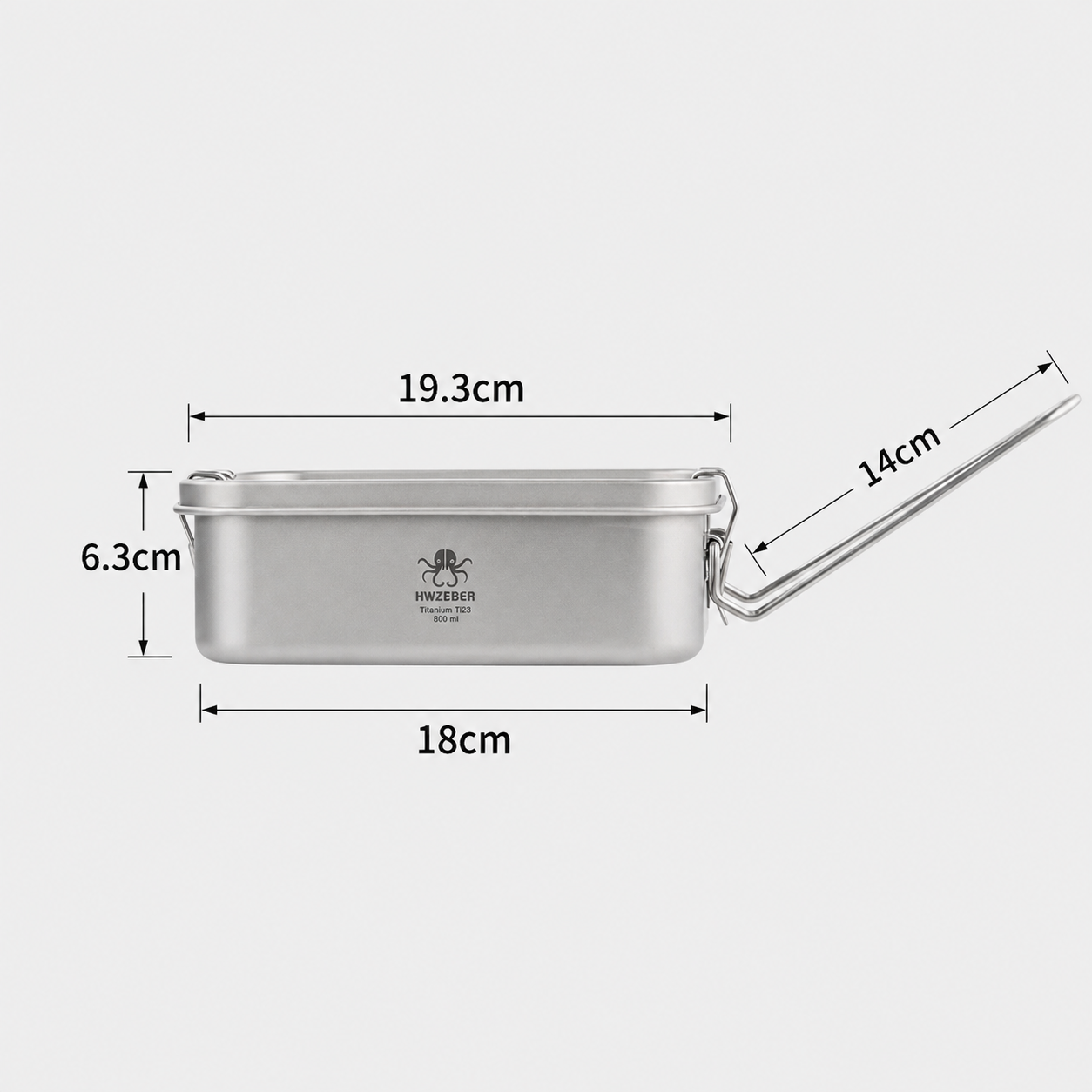 Titan Lunchbox mit Griff | Ultraleicht & Outdoor | 800ml