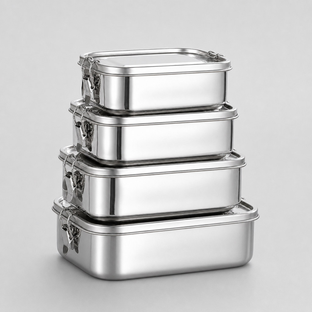 Stainless Steel Lunchbox & Storage Container 304 – BPA-Free, Plastic-Free | 4 Sizes