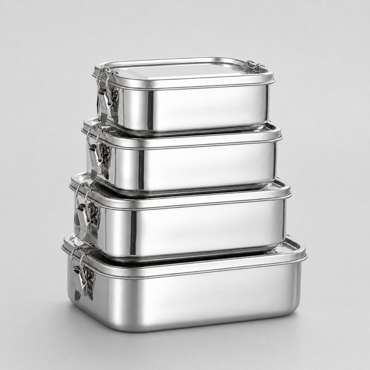 Edelstahl-Lunchbox & Vorratsdose 304 – BPA-frei, plastikfrei | 4 Größen
