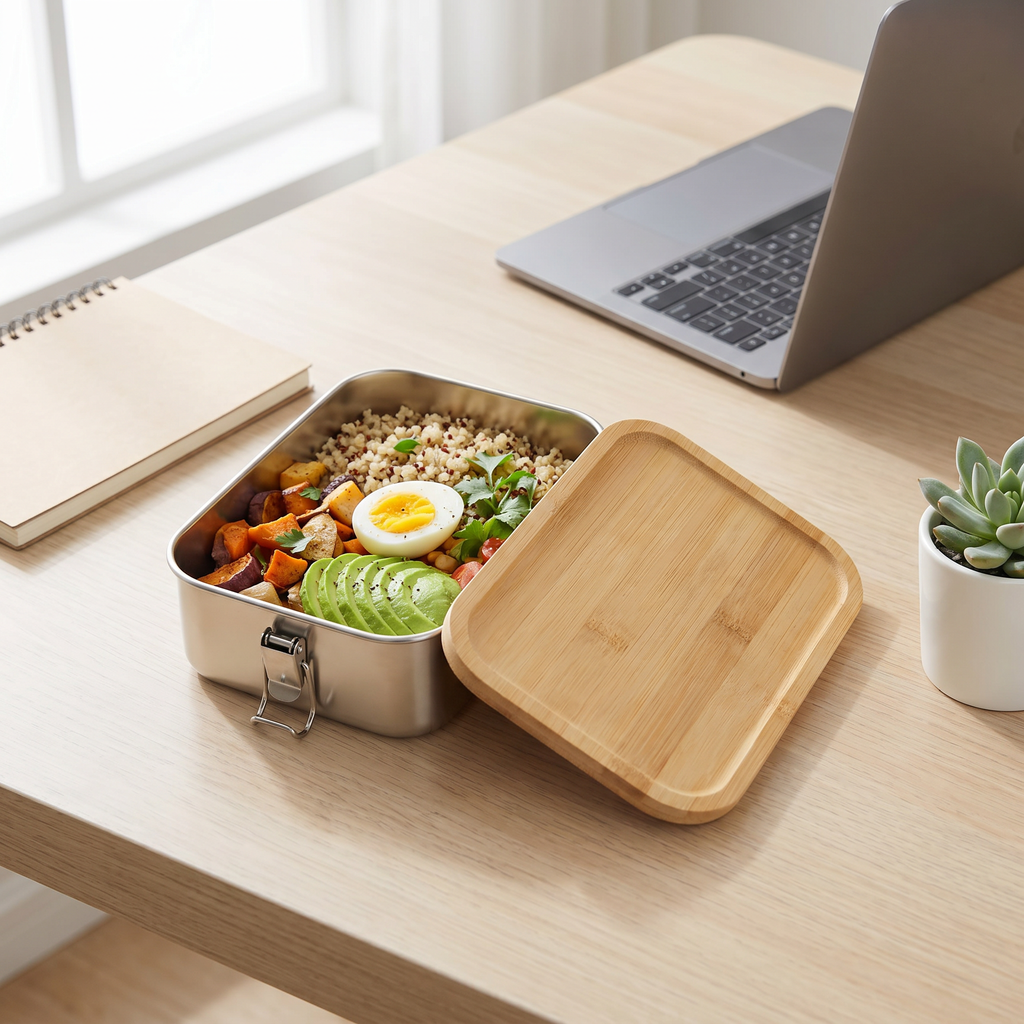 Edelstahl Bento-Box – Japanischer Stil | 550ml bis 2400ml