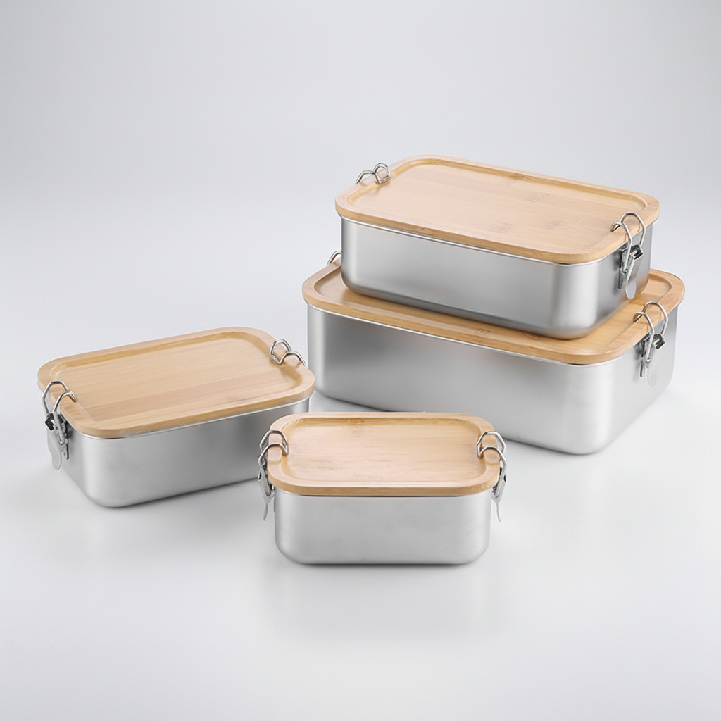 Stainless Steel Lunch Box – Japanese Style | 550ml to 2400ml - Microplastic-Free